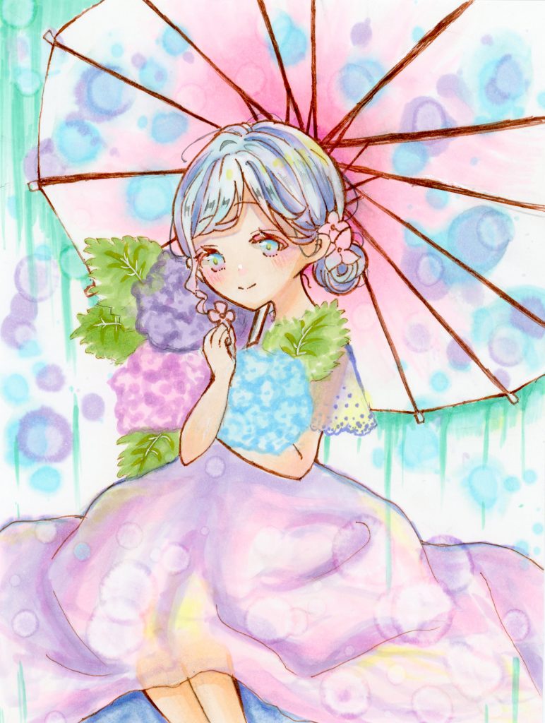 Ｋ・Ｗさん　「紫陽花と傘」