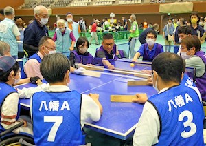 卓球バレーで熱戦開幕/全京都障害者総合スポーツ大会（2023/06/26）